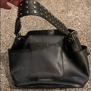 Steve Madden Gun Metal Accent Handbag with several pockets